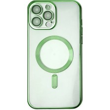Zemira Home Newface Apple iPhone 14 Pro Kılıf Kross Magneticsafe Kapak - Koyu Yeşil
