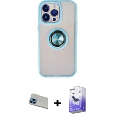 DS LLC Ieg™ iPhone 13 Pro Max Kılıf Yörünge Çizgi - Siyah Bilvis 5in1 5d Magic Hayalet Cam Ekran Kor