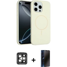 DS LLC Ieg™ iPhone 15 Pro Max Kılıf Yankı Form Serisi - Siyah 3D Antistatik Hayalet Cam Ekran Koruyucu
