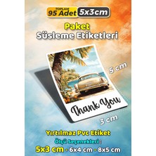 Sb Store Teşekkür Etiketi Thank You Ambalaj Hediye Süsleme Etiketi Model 41 - 95 Adet 5cm