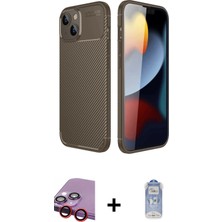 DS LLC Ieg™ iPhone 14 Kılıf Eksen Form Prime - Siyah Joko Magic 5d Cam + Kırmızı Raze Metal Kamera L