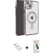 DS LLC Ieg™ iPhone 14 Kılıf Zirve Doku Prime - Şeffaf Pasifik Cam Ekran Koruyucu + Sierra Blue Diamond