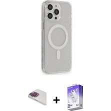 DS LLC Ieg™ iPhone 13 Pro Max Kılıf Pusula Çizgi Koleksiyonu - Siyah Bilvis 5in1 3D Magic Cam Ekran Ko