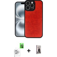 DS LLC Ieg™ iPhone 16 Pro Kılıf Kıvılcım Işık Serisi - Siyah Bilvis Hayalet Cam Ekran Koruyucu + B