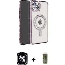 DS LLC Ieg™ iPhone 14 Kılıf Zirve Doku Prime - Siyah Joko Magic 5d Hayalet Cam + Mavi Pvd Metal Kamera