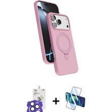 DS LLC Ieg™ iPhone 17 Pro Max Kılıf Iz Işık Koleksiyonu - Siyah 3D Antistatik Seramik Nano Ekran Kor