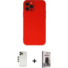 DS LLC Ieg™ iPhone 12 Pro Max Kılıf Çekirdek Modern Serisi - Siyah Bilvis Hayalet Cam Ekran Koruyucu +