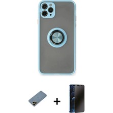 DS LLC Ieg™ iPhone 11 Pro Kılıf Yörünge Çizgi - Siyah 3D Antistatik Hayalet Cam Ekran Koruyucu + Gol