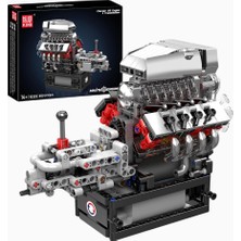 Mould King 10225 V8 Motor ve Şanzıman Yapım Seti 855 Parça Koleksiyonluk Model