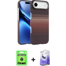 DS LLC Ieg™ iPhone 17 Air Kılıf Doruk Serisi - Siyah Bilvis 5in1 5d Magic Hayalet Cam Ekran Koruyucu +