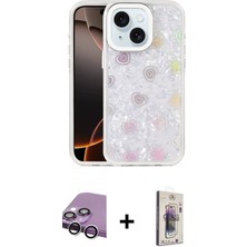 DS LLC Ieg™ iPhone 14 Kılıf Odak Prime - Siyah Bilvis 3D Cam Ekran Koruyucu + Gümüş Raze Metal Kamer