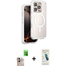 DS LLC Ieg™ iPhone 16 Pro Max Kılıf Zirve Klasik Prime - Şeffaf Pasifik Cam Ekran Koruyucu + Natural G