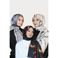 Afvente Yaprak,Geometrik,Mermer Desen Soft Pamuk Şal 3 Al 2 Öde