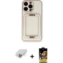 DS LLC Ieg™ iPhone 14 Pro Max Kılıf Kozmos Minimal Prime - Siyah Buffer Cam Ekran Koruyucu + Gümüş B