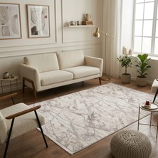 Ceremony Home Bej Modern Saçaklı Dokuma Salon Halısı Leke Tutmaz Dokuma Makine Halısı