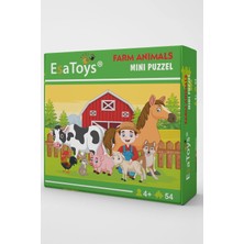 Ahşap Farm Animals Mini Puzzle | 4 Yaş 54 Parça