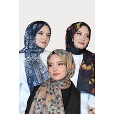 Afvente Paisley,Yaprak,Üçgen Desen Soft Pamuk Şal 3 Al 2 Öde