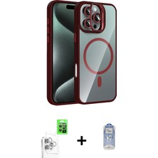 DS LLC Ieg™ iPhone 16 Pro Max Kılıf Yadigar Asil Koleksiyonu - Siyah Joko Magic 5d Cam + Beyaz Raze Met