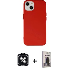 DS LLC Ieg™ iPhone 14 Kılıf Ahenk Serisi - Siyah Bilvis Hayalet Cam Ekran Koruyucu + Yeşil Pvd Metal K