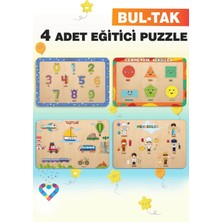 Ahşap Türkçe 4’lü Set Eğitici-Öğretici Yapboz