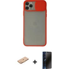 DS LLC Ieg™ iPhone 11 Pro Max Kılıf Vadi Çizgi - Siyah 3D Antistatik Hayalet Cam Ekran Koruyucu + Turu