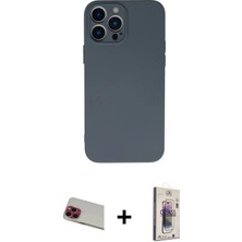 DS LLC Ieg™ iPhone 13 Pro Max Kılıf Ahenk Serisi - Siyah Bilvis 3D Cam Ekran Koruyucu + Kırmızı Rain