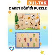 Ahşap Türkçe 2’li Set Eğitici-Öğretici Yapboz