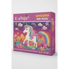 Ahşap Unicorn Mini Puzzle | 4 Yaş 54 Parça