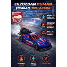 Duman Oyuncak Egzozdan Duman Çıkaran Oyuncak Araba 13 cm – Su Hazneli Işıklı Hızlı Yarış Arabası
