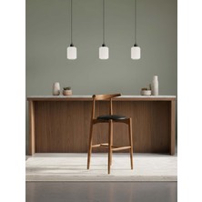 Gazzini Furniture Aarhus Iskandinav Ahşap Bar Sandalyesi