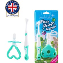 Brush-Baby Silikon Diş Fırçası ve Diş Kaşıyıcı ( İlk Ağız Bakım Seti ) 0-18 Ay