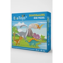 Ahşap Dinosaurs Mini Puzzle | 4 Yaş 54 Parça