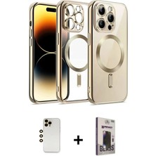 DS LLC Ieg™ iPhone 13 Pro Max Kılıf Nova Işık Özel Seri - Siyah Bilvis Hayalet Cam Ekran Koruyucu +