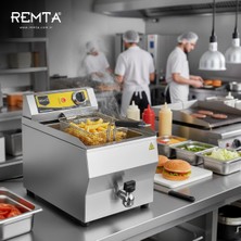 Remta Yağ Tahliye Musluklu Fritöz 8 Lt