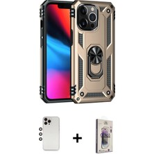 DS LLC Ieg™ iPhone 13 Pro Max Kılıf Ahenk Klasik Koleksiyonu - Siyah Bilvis 3D Cam Ekran Koruyucu + Gö