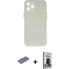 DS LLC Ieg™ iPhone 12 Pro Max Kılıf Yadigar Yansıma Serisi - Siyah Bilvis Hayalet Cam Ekran Koruyucu +