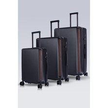 Zeplin Hugo Pc Policarbon 3'lü Valiz Seti Siyah