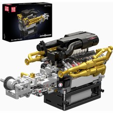 Mould King 10224 V12 Motor Yapım Seti 974 Parça Koleksiyonluk Model