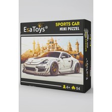 Ahşap Spor Car Mini Puzzle | 4 Yaş 54 Parça