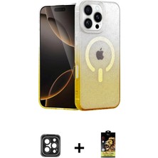 DS LLC Ieg™ iPhone 16 Pro Max Kılıf Eksen Minimal Özel Seri - Siyah Buffer Cam Ekran Koruyucu + Siyah