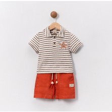 Butik Erkek Bebek %100 Pamuklu Alt - Üst Şortlu 2'li Takım