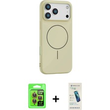 DS LLC Ieg™ iPhone 17 Pro Kılıf Yankı Form Serisi - Şeffaf Pasifik Cam Ekran Koruyucu + Turuncu Raze