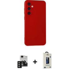 DS LLC Ieg™ Galaxy S24 Kılıf Ahenk Serisi - Siyah Bilvis Hayalet Cam Ekran Koruyucu + Siyah Pvd Metal K