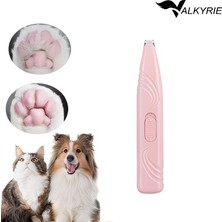 Valkyrie Kedi Köpek Pati Tüy Kesme Makinesi Sessiz Hassas Bölge Traş Cihazı Seramik & Çelik Bıçaklı Pembe