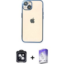 DS LLC Ieg™ iPhone 14 Kılıf Vadi Minimal - Siyah Bilvis 5in1 3D Magic Cam Ekran Koruyucu + Siyah Pvd Me