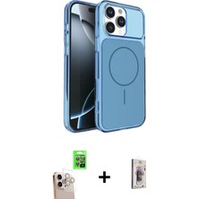 DS LLC Ieg™ iPhone 16 Pro Max Kılıf Kutup Doku Serisi - Siyah Bilvis 3D Cam Ekran Koruyucu + Natural gr