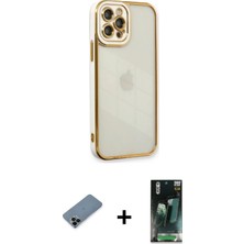 DS LLC Ieg™ iPhone 12 Pro Max Kılıf Çekirdek Klasik Serisi - Şeffaf 360 Full Body Arka Koruyucu + Siy