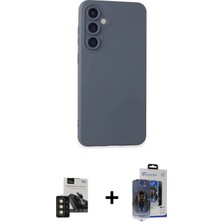 DS LLC Ieg™ Galaxy S24 Kılıf Ahenk Serisi - Siyah Vanessa Magic Cam + Gold Pvd Metal Kamera Lens