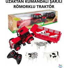 Brother Toys Uzaktan Kumandalı Şarjlı Römorklu Traktörfull Fonksiyon Çiftlik Hayvanı Veya Odun Taşıyan Oyuncak