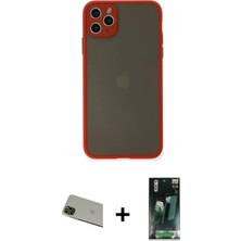 DS LLC Ieg™ iPhone 11 Pro Max Kılıf Ahenk Çizgi Serisi - Şeffaf 360 Full Body Arka Koruyucu + Yeşil